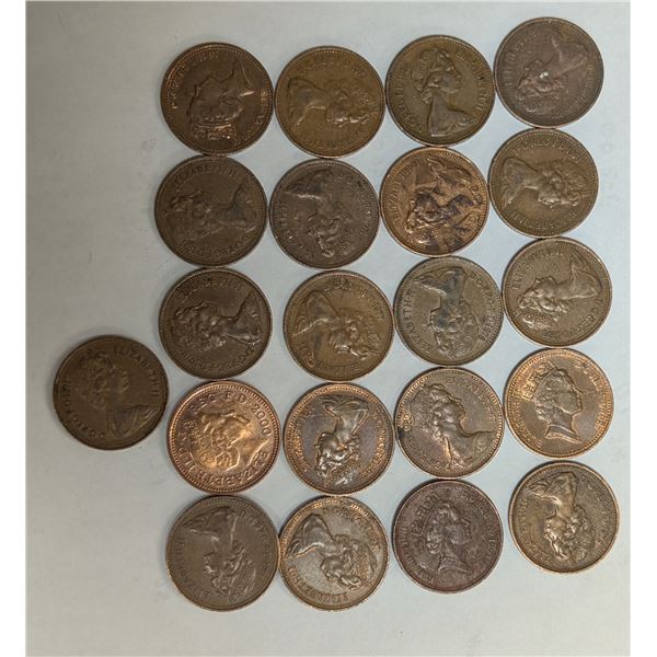 (17) One Penny Coins