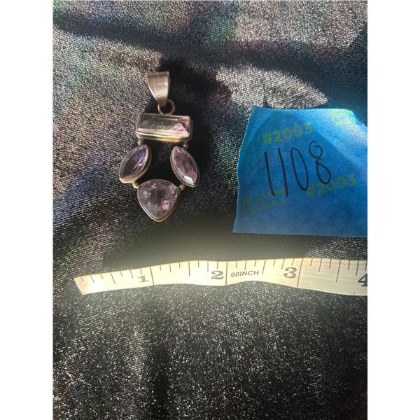 .925 Silver Amethyst Pendant