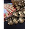 Image 3 : 70 Military Buttons (Metal) in Decorative Tin.