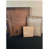 Image 5 : 3 Antique Pictures. Largest 18 3/8" x 14 1/4", next is 13 1/2" x 9 1/2", and the smallest is 7 3/4" 