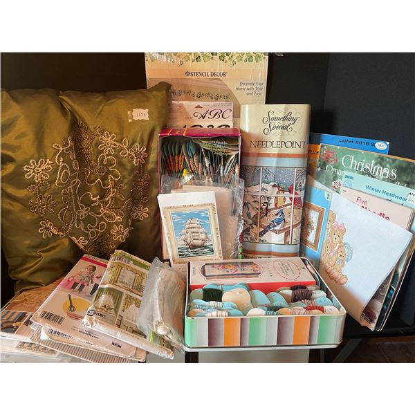Needlepoint Kits, Punch Embroidery, Crochet Books, Sewing Patterns, Stencils,                    etc