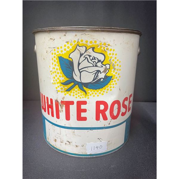 10 LB White Rose Grease Pail