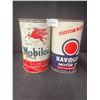 Image 1 : Mobiloil & Havoline Quart Oil Cans