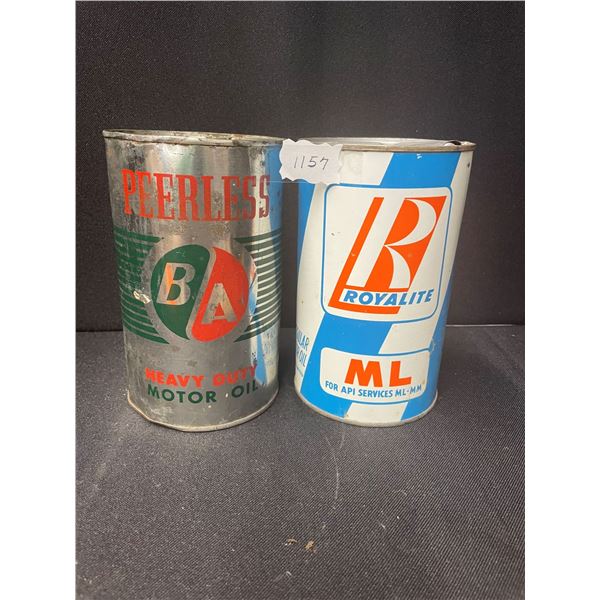 B/A & Royalite Quart Oil Cans