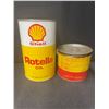 Image 2 : Shell Quart Oil Can & Shell 1 LB Grease Can