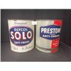 Image 1 : 1 Gallon Prestone Anti-freeze Can & 1 Gallon Solo Anti-Freeze Can.