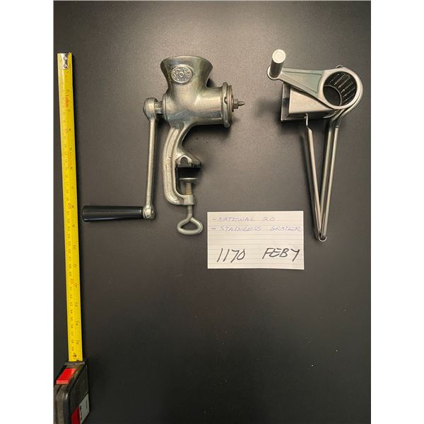 National 20 Spong grinder; stainless grater