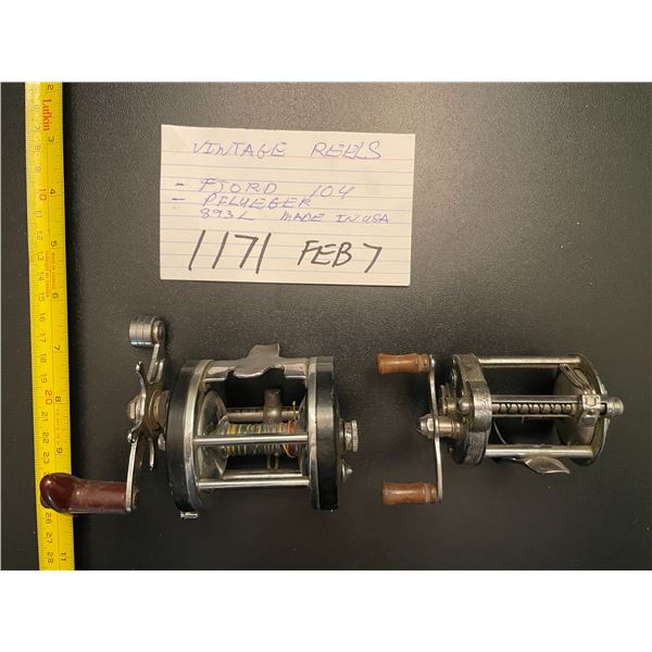 Vintage reels - Fjord 104; - Pflueger 893L Made in USA