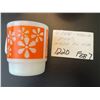 Image 2 : 4 Anchor Hocking Fire King mugs - orange daisy - Made in USA
