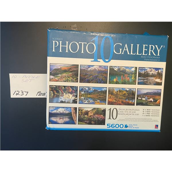 10 puzzle collection- 2 x 300pc - 5 x 500pc - 2 x 750pc - (1)X 1000PC