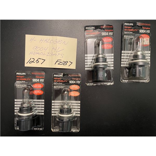 4 Halogen 9004 HV headlights