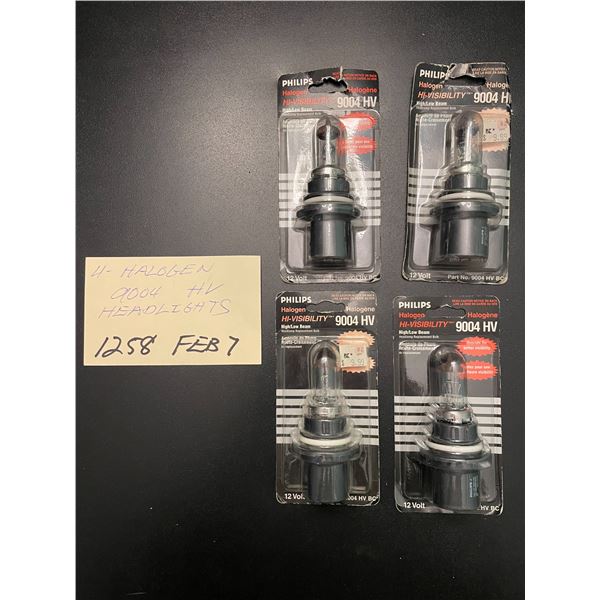 4 Halogen 9004 HV headlights