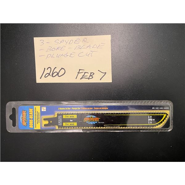 3 Spyder - bore-blade - plunge cut