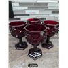 Image 1 : Vintage Avon Cape Cod Collection Ruby Red 10oz Stemmed Goblets. No Chips.