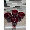 Image 2 : Vintage Avon Cape Cod Collection Ruby Red 10oz Stemmed Goblets. No Chips.