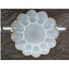 Image 2 : Milk Glass & Gold Trim Deviled Egg Plate