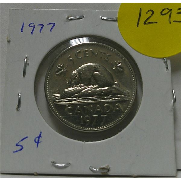 1977 5 cent nickel