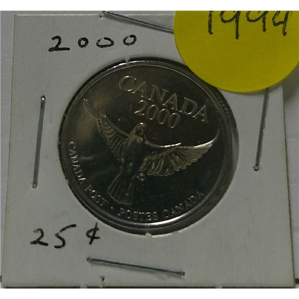 2000 millennium 25 cent quarter