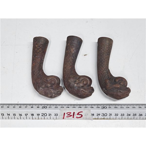 (3) Antique Piano Stool Legs