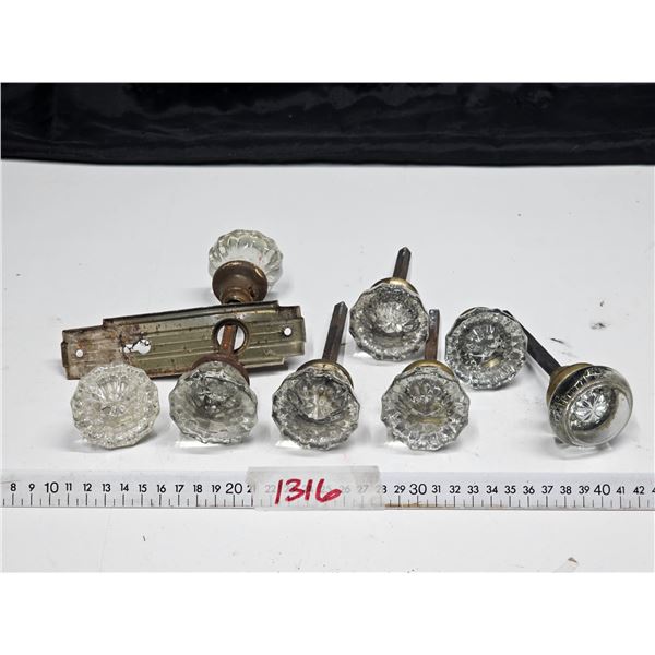 Lot of Antique Glass Doorknobs