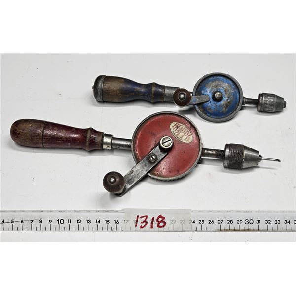 (2) Antique Hand Drills