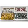 Image 1 : (4) 1956-1967 Vintage Sask Licence Plates