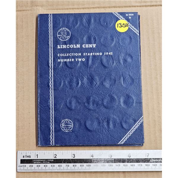 (89) Assorted US Pennies in Lincoln Cent US Coin Book **Coins do NOT coincide with labeled year.