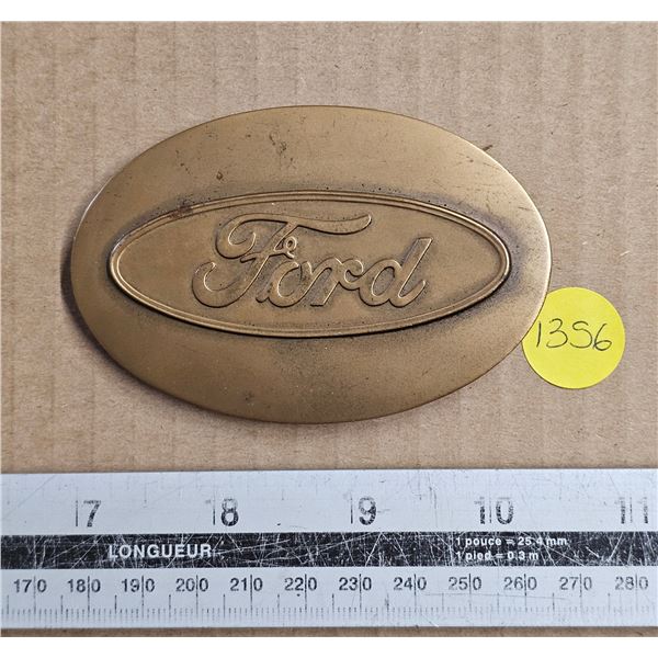 Solid Bronze Vintage Ford "Centennial 1863-1963" Paperweight