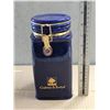 Image 1 : Vintage Crabtree & Evelyn Cobalt Blue Ceramic Canister with Clasp Lid
