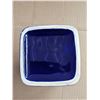 Image 5 : Vintage Crabtree & Evelyn Cobalt Blue Ceramic Canister with Clasp Lid