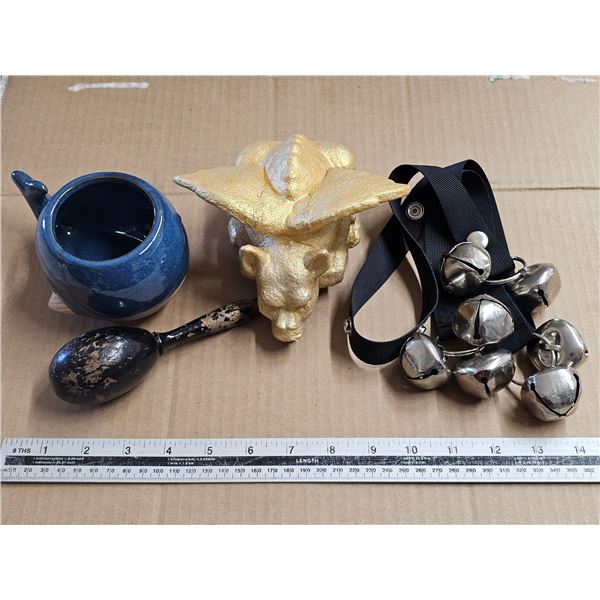 Lot of Misc. Items inc. Vintage Wooden Darning Egg