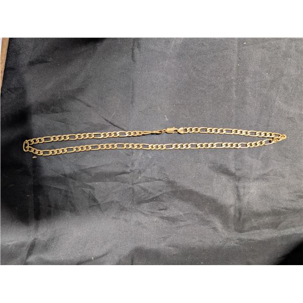 24"-Figaro Chain Stamped 14K Estate Piece- 35grams