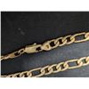 Image 3 : 24"-Figaro Chain Stamped 14K Estate Piece- 35grams