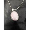 Image 2 : Rose Quartz .925 Silver Pendant and Necklace