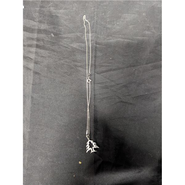 .925 Silver Necklace w/ Tree Pendant Design