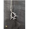 Image 2 : .925 Silver Necklace w/ Tree Pendant Design