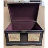Image 2 : 23"x16"x14-27" Wooden Chest w/ Unique Design
