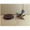 Image 4 : 1987 "Indigo Bunting" By Andrea Sadek Porcelain Bird w/ Stand