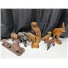 Image 1 : Lot of Wooden Decor Owls and Elephants