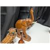 Image 2 : Lot of Wooden Decor Owls and Elephants