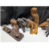 Image 4 : Lot of Wooden Decor Owls and Elephants