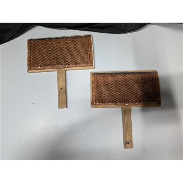 (2) Vintage Horse Brushes