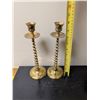 Image 2 : (2) Brass Candle Sticks Made in Inida