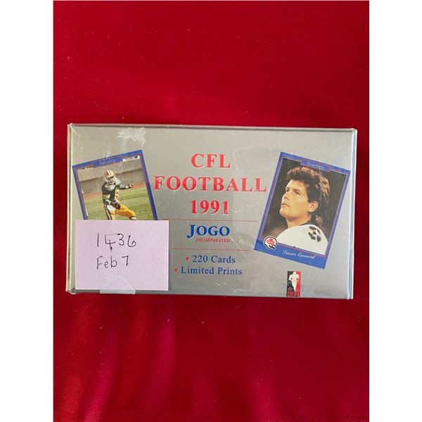 1991 JOGO CFL Cards Sealed Box.  (220) cards