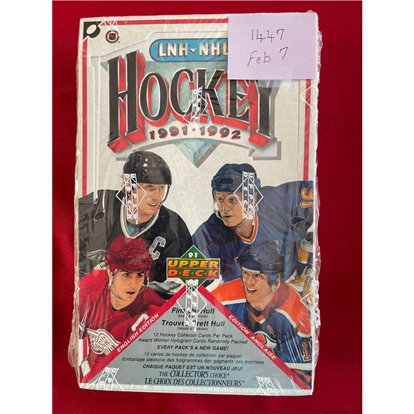 1991-92 Upper Deck NHL Cards Sealed Box Low Series (36) pks. English Edition.