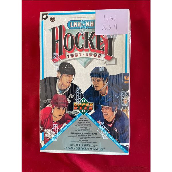 1991-92 Upper Deck NHL **FRENCH Edition** Sealed Box High Series. (36) pks
