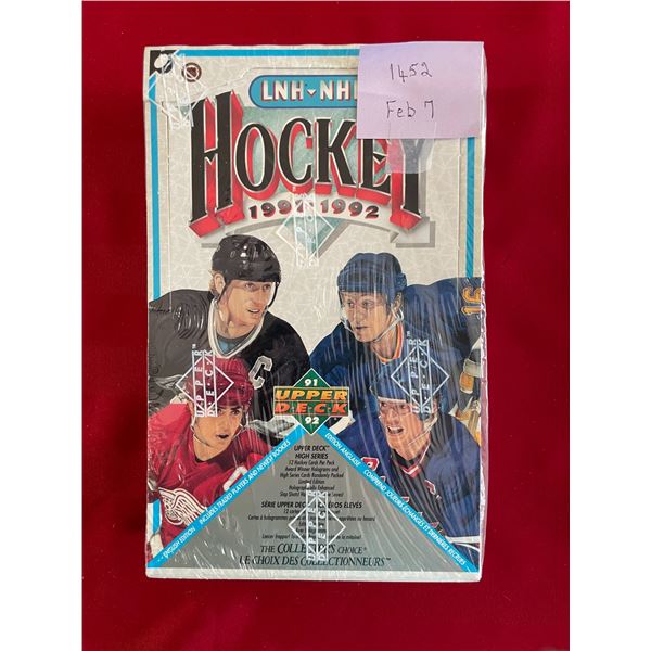 1991-92 Upper Deck NHL Cards Sealed Box Hight Series (36) pks. English Edition