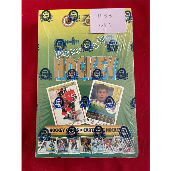 1992 O-Pee-Chee NHL Hockey Cards Premier Edition Sealed Box. (36) pks.
