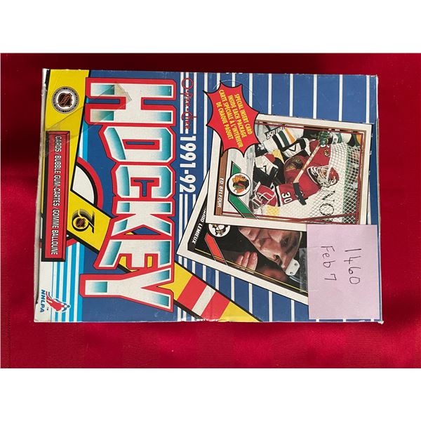 1991-92 O-Pee-Chee NHL Cards Bubble Gum.  Unopened Box of (36) pks