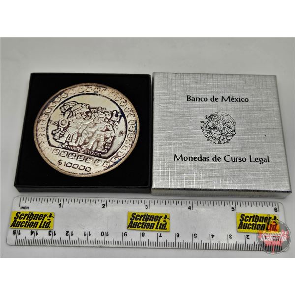 Banco de Mexico : $10,000 Pesos Piedra de Tizoc - 5 oz Silver Bullion (.999) (Estate Lot)